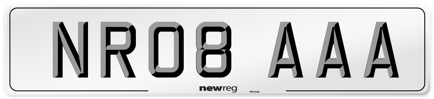 NR08 AAA Number Plate from New Reg